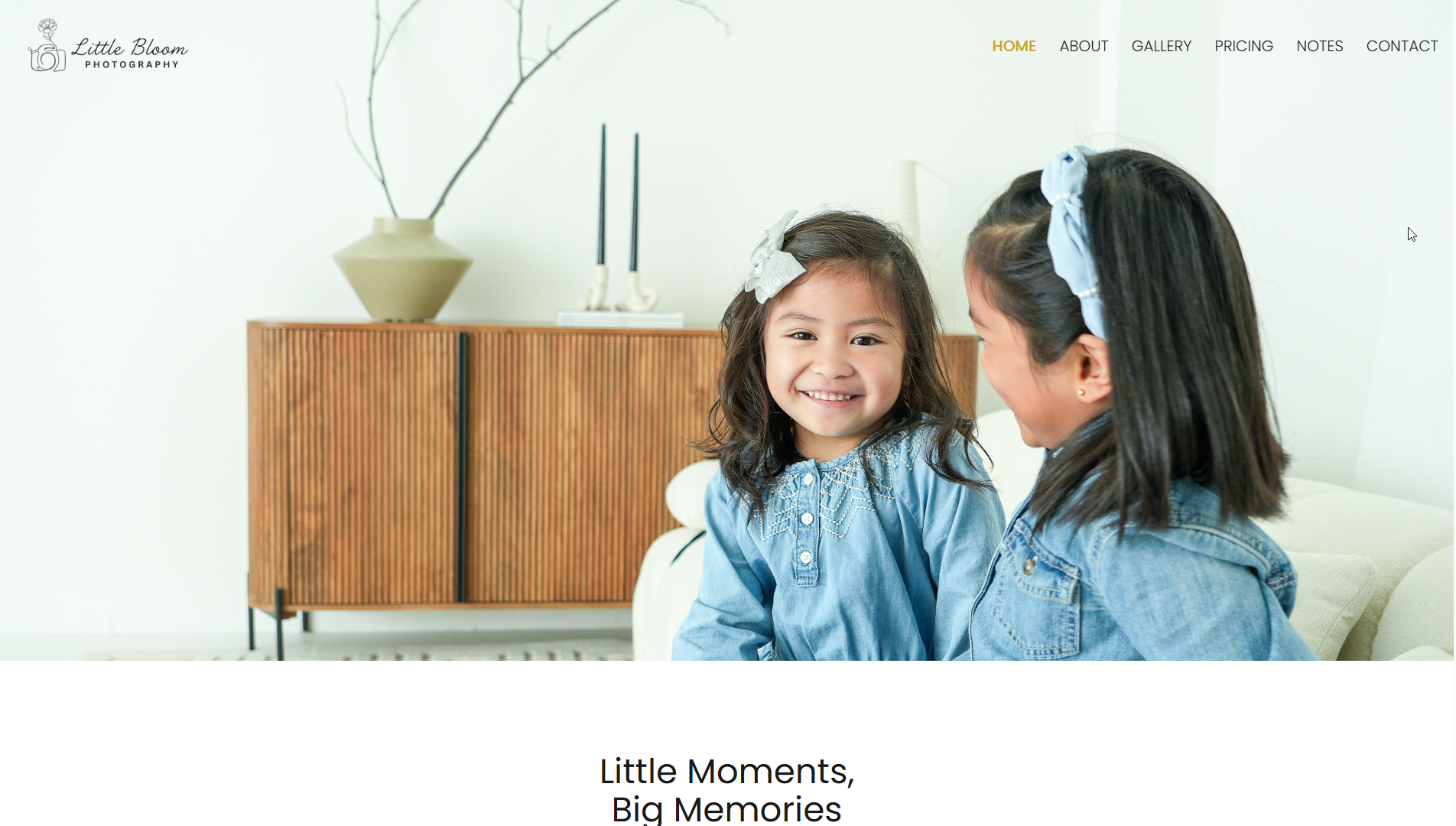 Little Bloom Photography Website