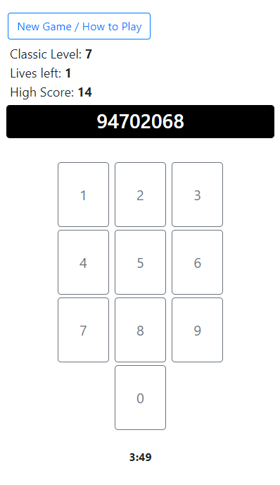 Memory Sequence Game