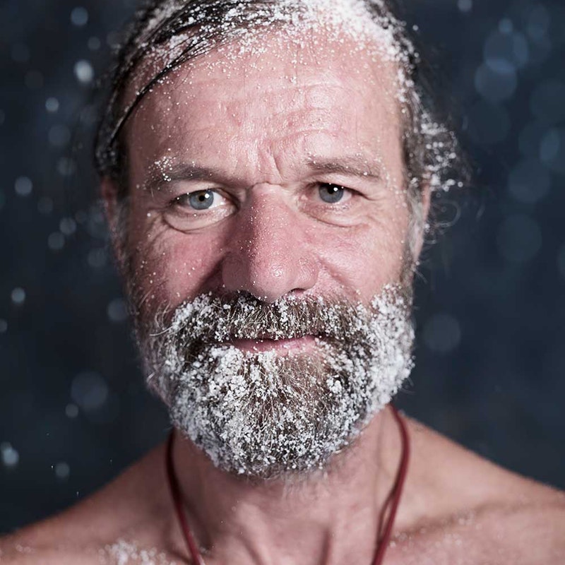 Close-up image of Wim Hof.